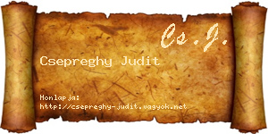 Csepreghy Judit névjegykártya